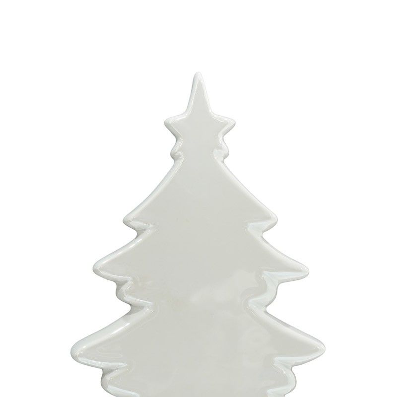 Alberello con Stella in Ceramica Bianco o Grigio H.26 cm