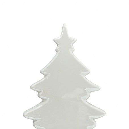 Alberello con Stella in Ceramica Bianco o Grigio H.26 cm