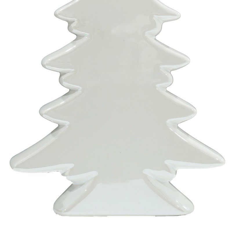 Alberello con Stella in Ceramica Bianco o Grigio H.26 cm