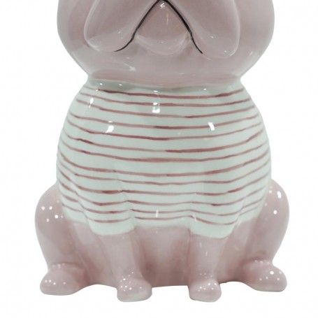 Canagnolino Rosa in Ceramica H.13 cm