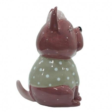 Canagnolino Bordeaux in Ceramica H.12,5 cm