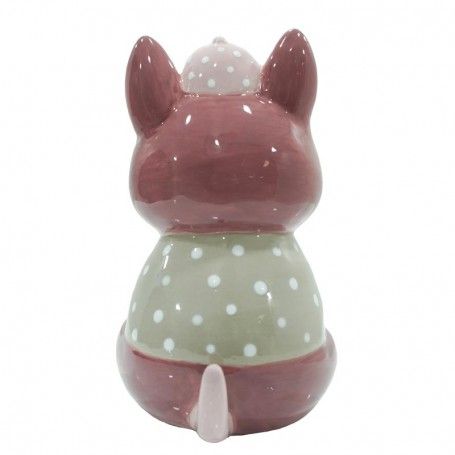 Canagnolino Bordeaux in Ceramica H.12,5 cm