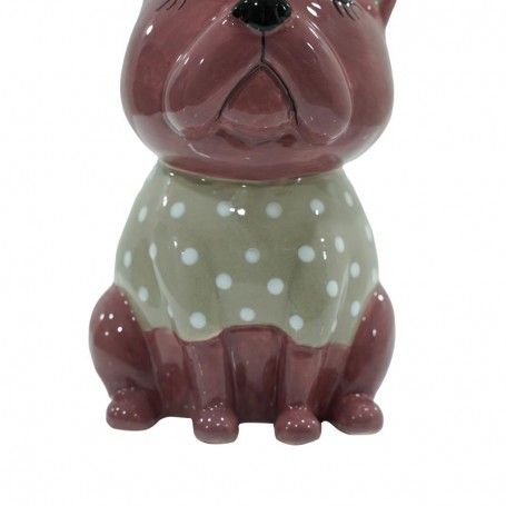 Canagnolino Bordeaux in Ceramica H.12,5 cm