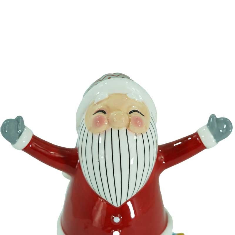 Babbo Natale con Abito Rosso in Ceramica H.18 cm
