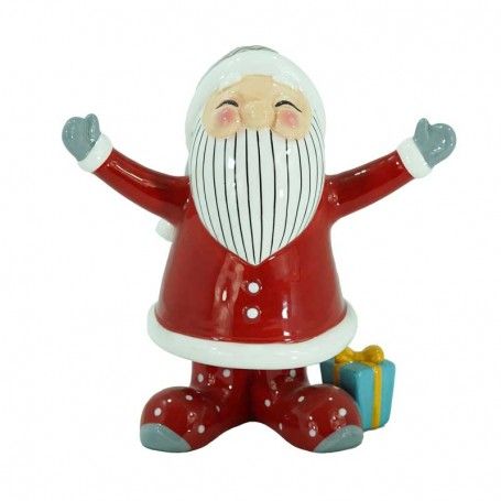 Babbo Natale con Abito Rosso in Ceramica H.20 cm