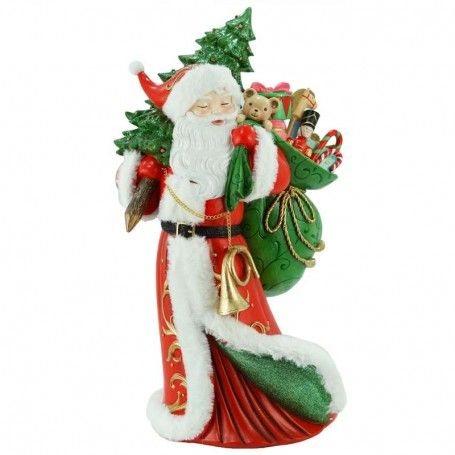 Babbo Natale con Albero e Doni in Resina H.52,5 cm Babbo Natale con Albero e Doni in Resina H.52,5 cm