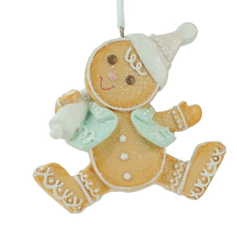 Biscotti di Marzapane Boy&Girl in Resina H.10 cm Set 2 Pz