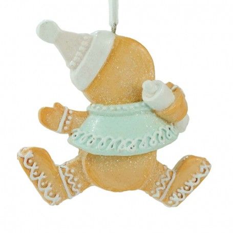 Biscotti di Marzapane Boy&Girl in Resina H.10 cm Set 2 Pz