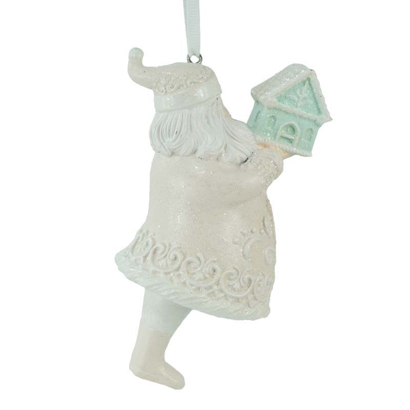 Babbo e Mamma Natale di Marzapane in Resina H.13 cm Set 2 Pz