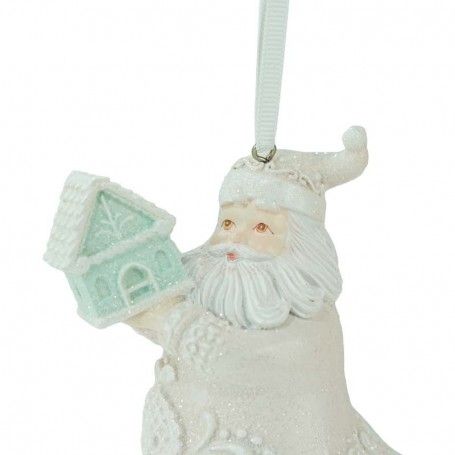 Babbo e Mamma Natale di Marzapane in Resina H.13 cm Set 2 Pz