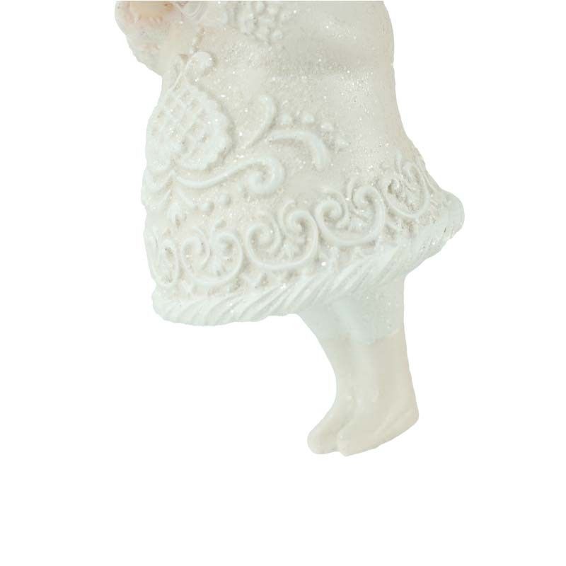 Babbo e Mamma Natale di Marzapane in Resina H.13 cm Set 2 Pz