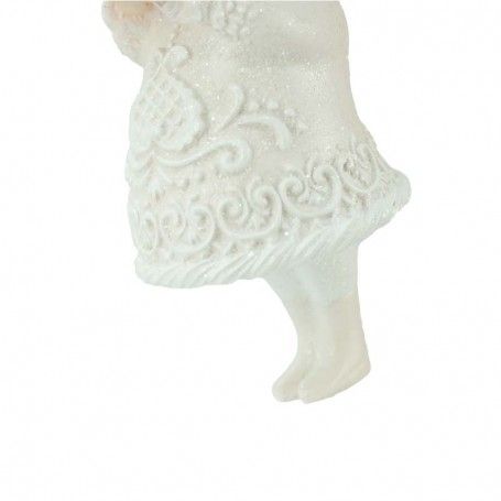 Babbo e Mamma Natale di Marzapane in Resina H.13 cm Set 2 Pz