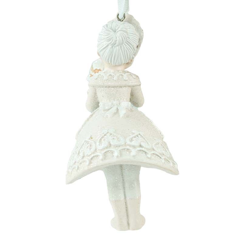 Babbo e Mamma Natale di Marzapane in Resina H.13 cm Set 2 Pz