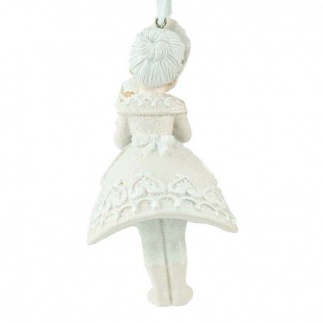 Babbo e Mamma Natale di Marzapane in Resina H.13 cm Set 2 Pz