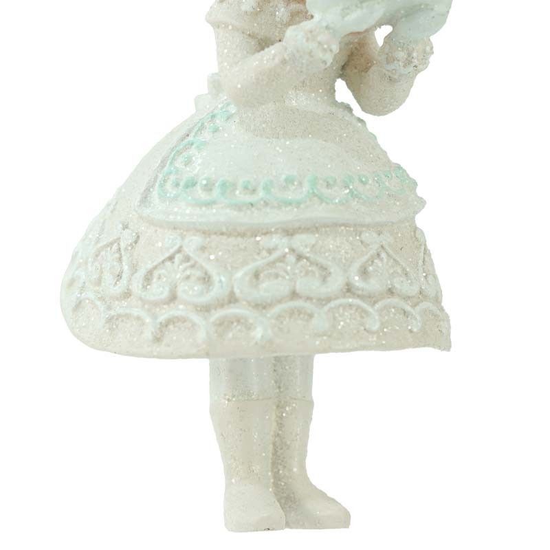 Babbo e Mamma Natale di Marzapane in Resina H.13 cm Set 2 Pz