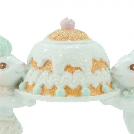 Topini con Torta in Resina H.9 cm