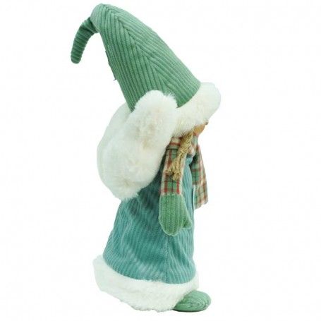 Fatina Natalizia con Abito Verde Acqua e Sciarpa a Quadri 2 Misure