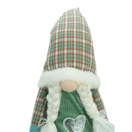 Gnomo di Natale con Abito Verde Acqua H.65 cm