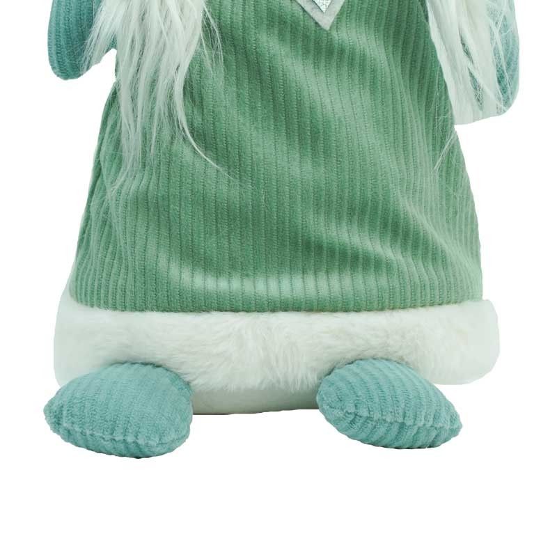 Gnomo di Natale con Abito Verde Acqua H.65 cm