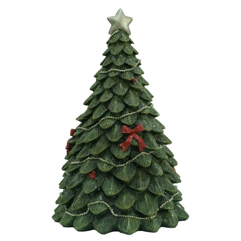 Alberello con Scena Natalizia Interna e Luci Led H.24,5 cm