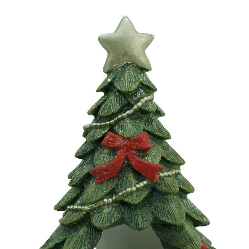 Alberello con Scena Natalizia Interna e Luci Led H.24,5 cm