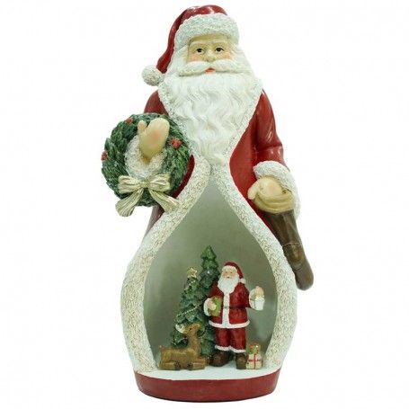 Babbo Natale con Scena Natalizia Interna e Luci Led H. 24,5 cm Babbo Natale con Scena Natalizia Interna e Luci Led H. 24,5 cm