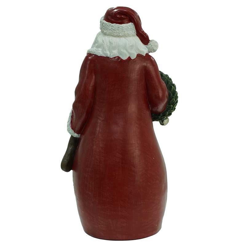 Babbo Natale con Scena Natalizia Interna e Luci Led H. 24,5 cm