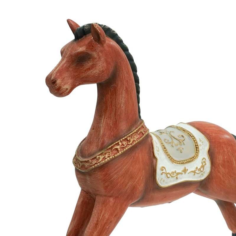 Cavallo Marrone su Dondolo Dorato 2 Misure