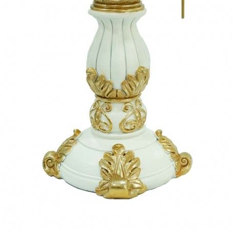 Schiaccianoci Natalizio Bianco e Oro in Resina H.36 cm