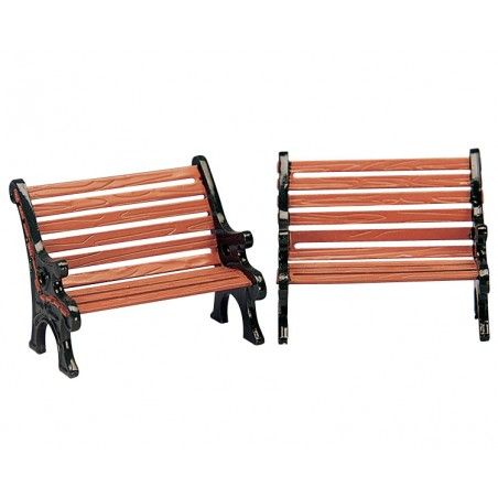 Park Bench Set Of 2 - Lemax 34895 Park Bench Set Of 2 - Lemax 34895