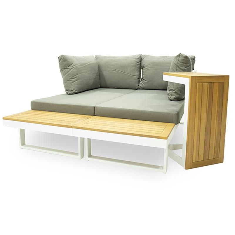 Set Divano Modulare in Alluminio Dafne White