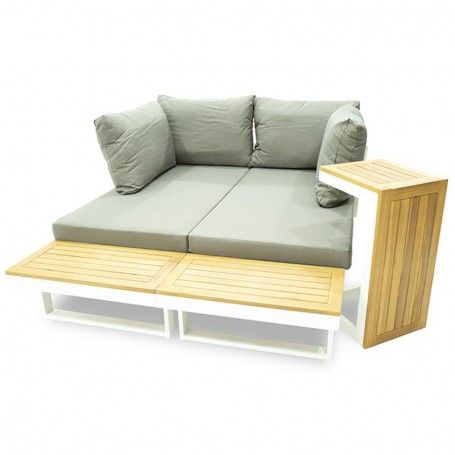 Set Divano Modulare in Alluminio Dafne White Set Divano Modulare in Alluminio Dafne White