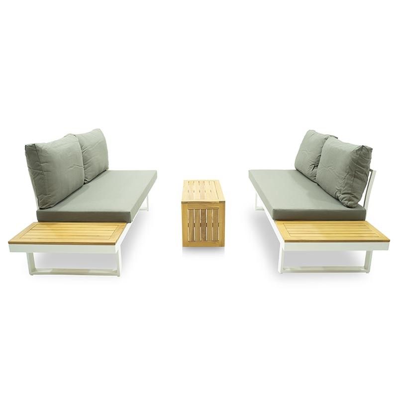 Set Divano Modulare in Alluminio Dafne White