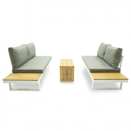 Set Divano Modulare in Alluminio Dafne White Set Divano Modulare in Alluminio Dafne White