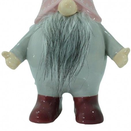 Gnomo Natalizio con Corna in Ceramica H.26 cm