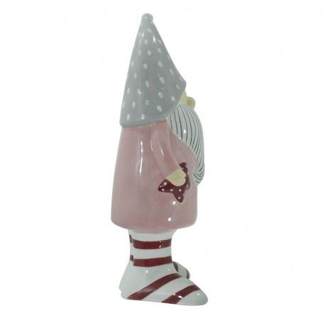 Gnomo Natalizio con Cappello in Ceramica H.31 cm