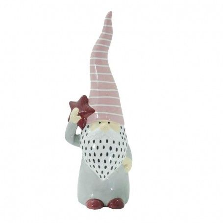Babbo Natale con Cappello Lungo in Ceramica H.27,5 cm