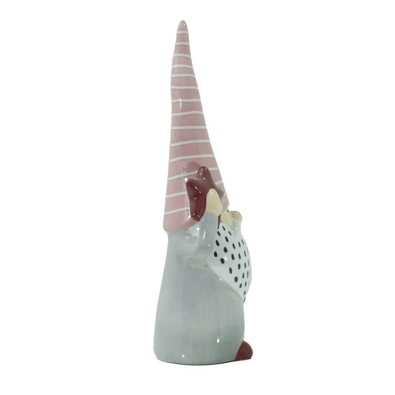 Babbo Natale con Cappello Lungo in Ceramica H.27,5 cm