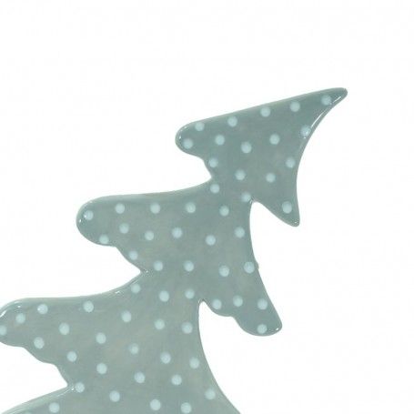 Alberello Inclinato in Ceramica Grigio a Pois H.34,5 cm