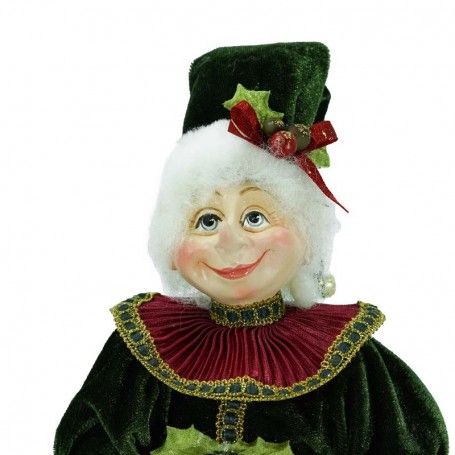 Elfo di Natale con Abito Verde e Rosso 3 Misure Elfo di Natale con Abito Verde e Rosso 3 Misure