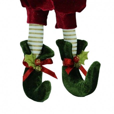 Elfo di Natale con Abito Verde e Rosso 3 Misure Elfo di Natale con Abito Verde e Rosso 3 Misure