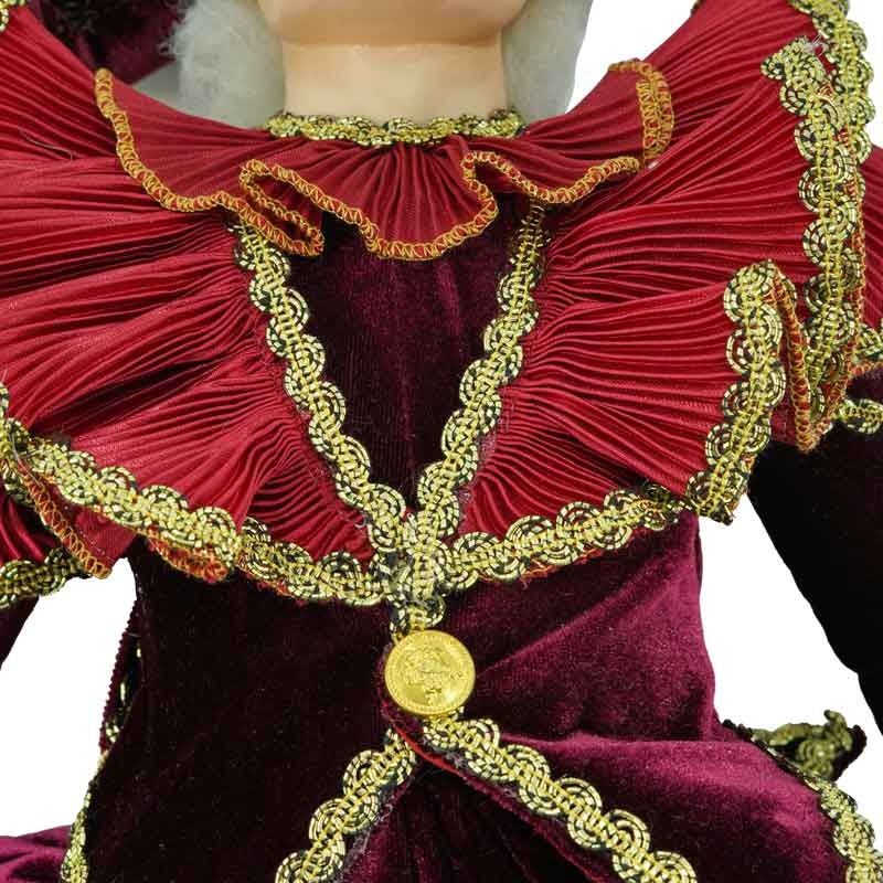 Jolly con Abito Burgundy Rosso e Oro H.60 cm