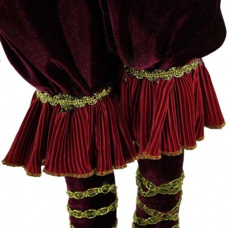 Jolly con Abito Burgundy Rosso e Oro H.60 cm