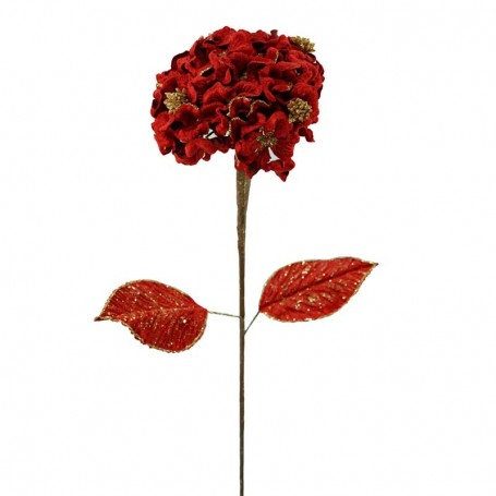Ortensia in Velluto Rosso e Decori Oro L.60 cm Ortensia in Velluto Rosso e Decori Oro L.60 cm