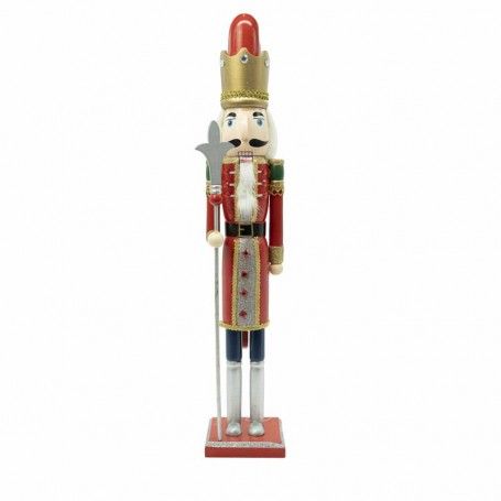 Schiaccianoci Natalizio in Legno con Corona H.58 cm