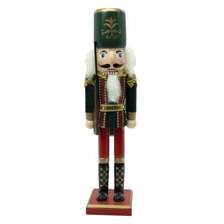 Schiaccianoci di Natale con Giacca di Velluto Verde H.38 cm