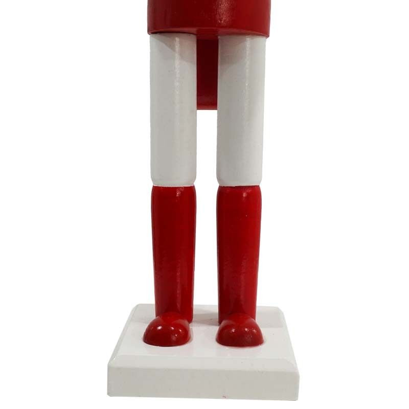 Schiaccianoci Portafoto Natalizio in Legno con Cornice H.38 cm