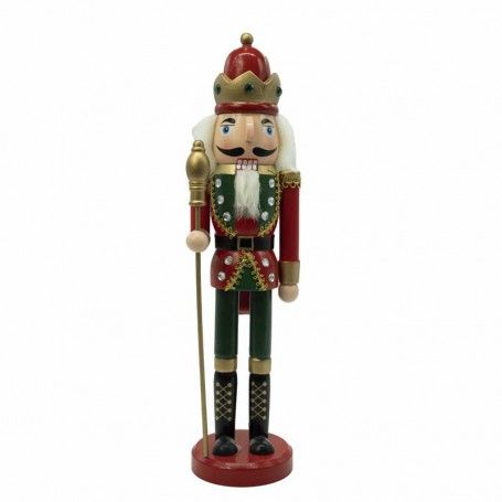 Schiaccianoci di Natale in Uniforme con Corona H.38 cm