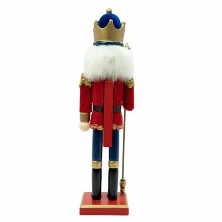 Schiaccianoci di Natale con Giacca di Velluto Rosso H.38 cm