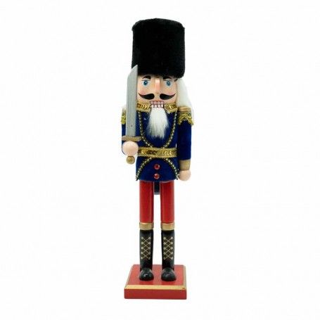 Schiaccianoci di Natale con Giacca di Velluto Blu H.38 cm